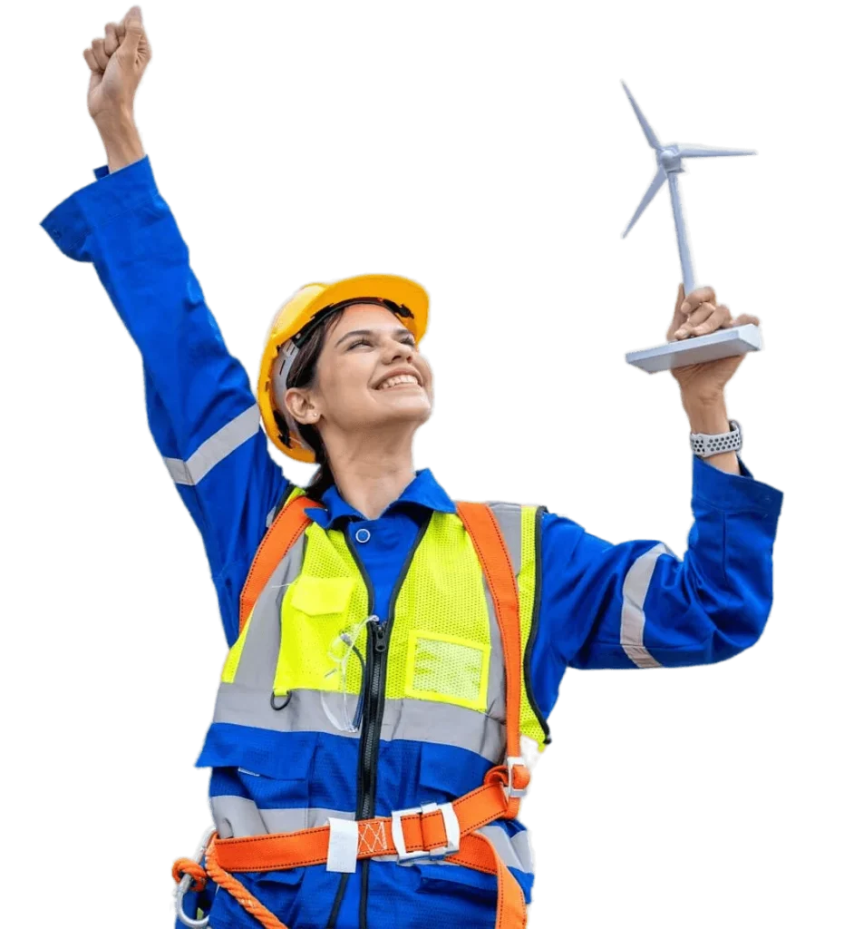 vender energia mujer feliz